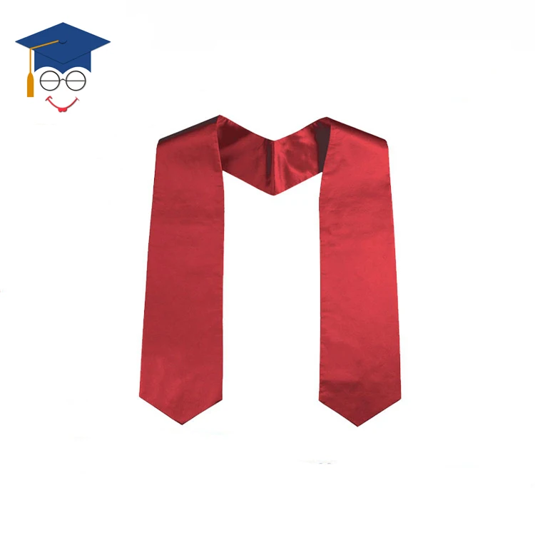 PHOEBEEHotsale Children Clothes Dresses Red Matte Graduation Gown And Stole