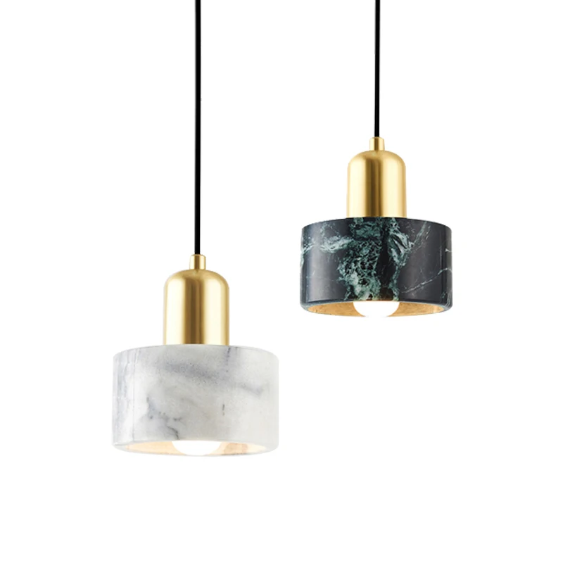 Chandelier light luxury Nordic Modern Marble Chandelier Pendant Light For Restaurant Balcony Bar Bedside Decorative Lamp