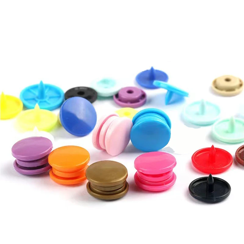 Colorful 9mm 15mm T3 T5 T8 Four Parts Plastic Snaps Press Button Clothes Snap Buttons Plastic