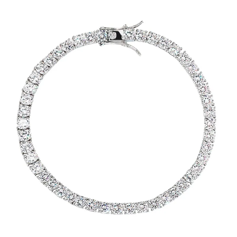 2024 ювелирное изделие VVS Moissanite бриллиантовый браслет со льдом цепочка для тенниса хип-хоп 925 стерлингового серебра женские Украшения 1232