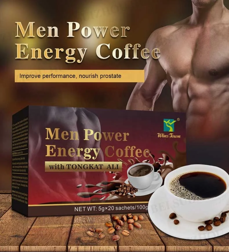 Maca instant power custom coffee private label natural Organic herbal  tongkatali black coffee for men