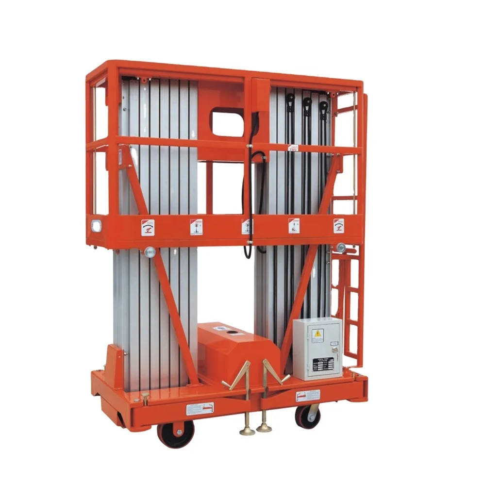 Hot sale & high quality two mast aluminium single  person hydraulic lift vertical man lift for sale