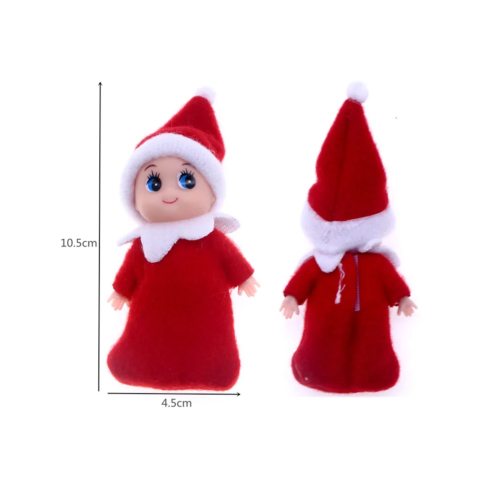 2025 Hot Mini Christmas Red Tiny Elf Doll Soft Plush Toy Doll for Christmas Decor Xmas Gift Xmas Clothing for Elf Doll
