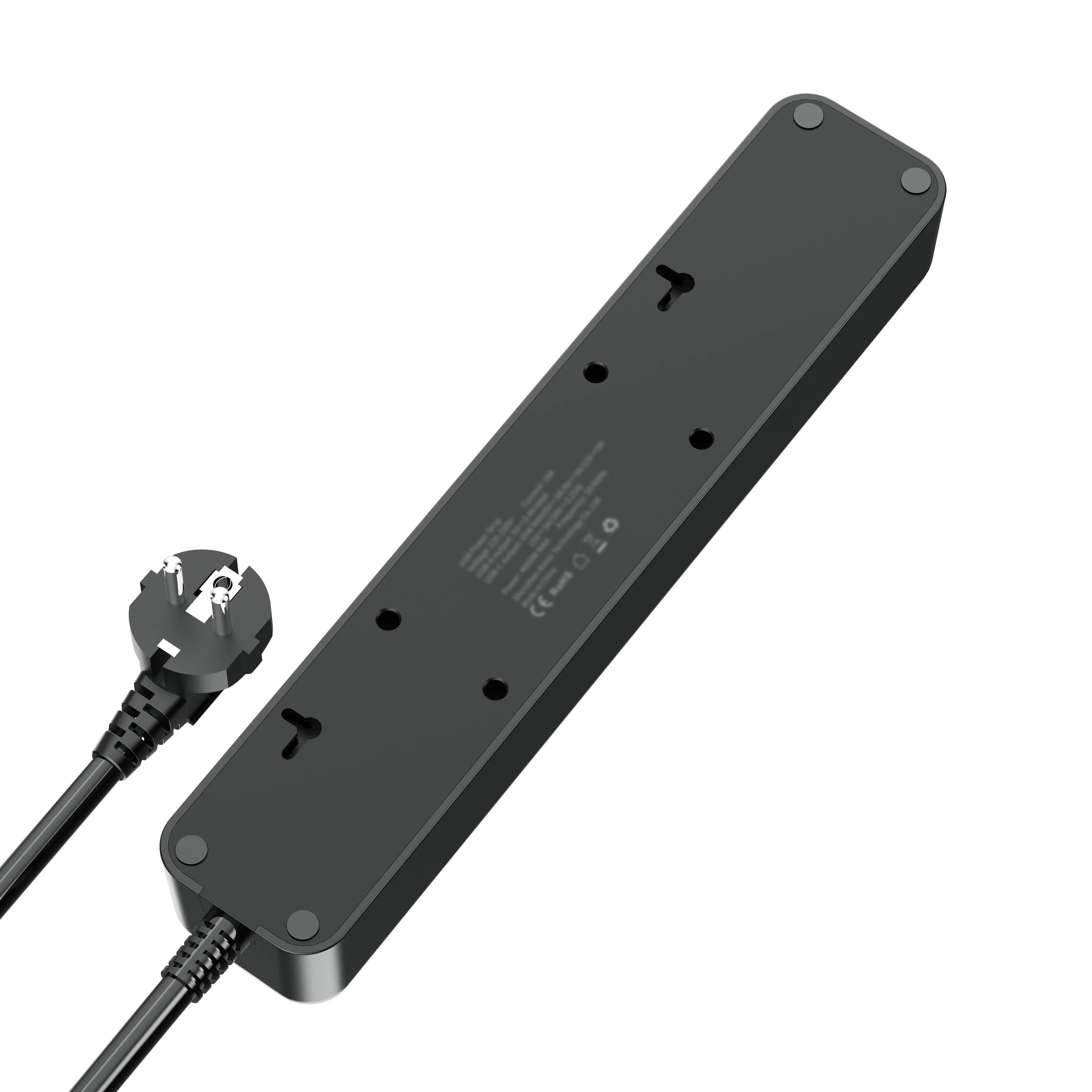 Hot Selling Shenzhen Manufacture 5-way Outlets Europe Multi Plug Power Socket With 2m Pure Copper Extension Cord