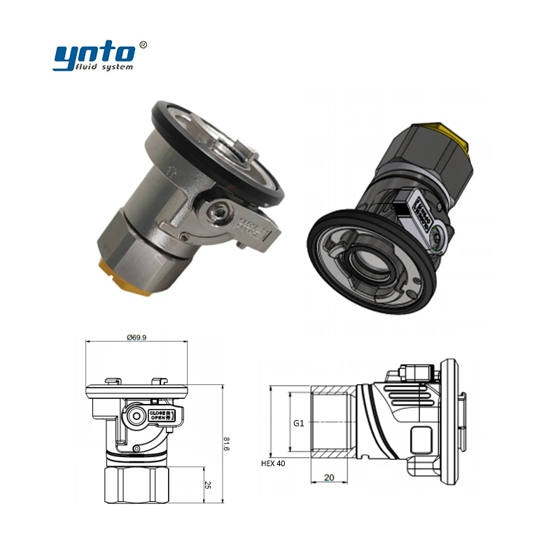 YNTO specifically designed cooling systems in data center server rooms full flow ball valve Quick couplings
