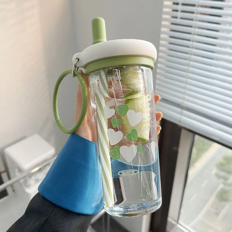 Portable Large-Capacity Luxury Water Bottle Sport Travel Tumbler Tea Plastic Cup With Tea Infuser Filter