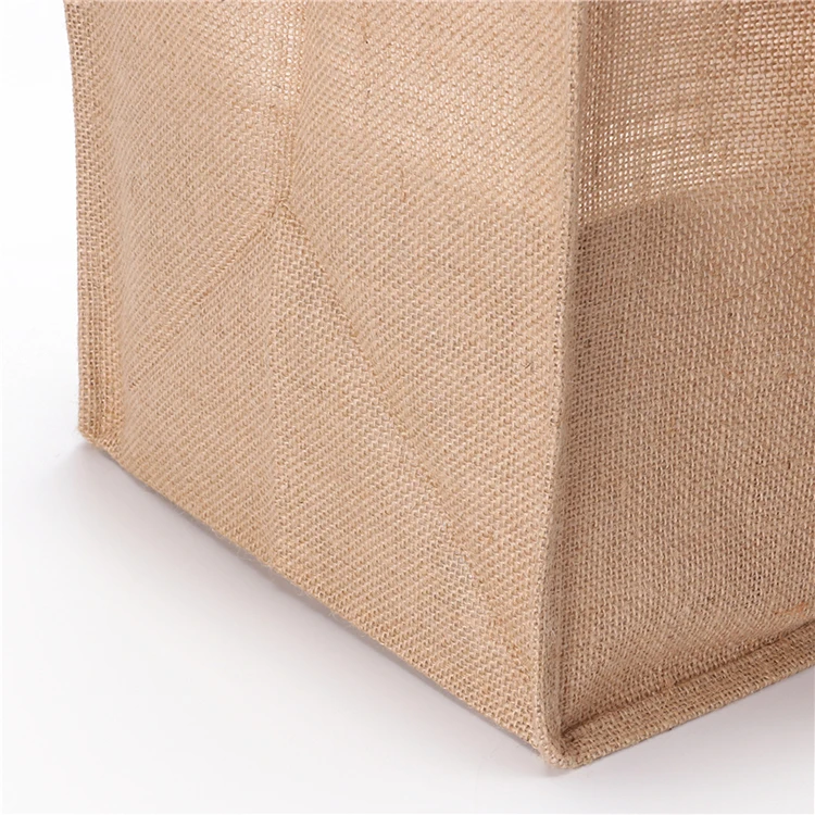 Wholesale custom printing reusable shopping tote fashion packing handbag jute bag