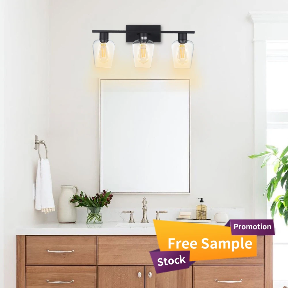 USA Stock Free Sample Iron Body IP44 Vantage Wall Mirror Sconce LED Wall Light
