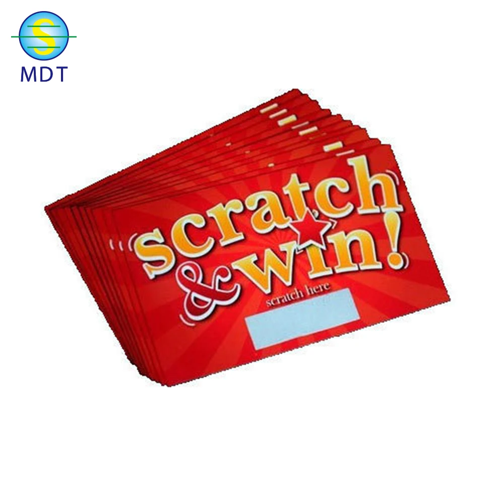 
MDT A scratch cards plastic pvc card promotion 