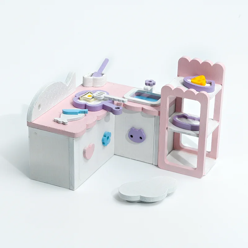 1:12 Dollhouse Accessories Like the real cooking set for kids innovative wooden play kitchen set toy