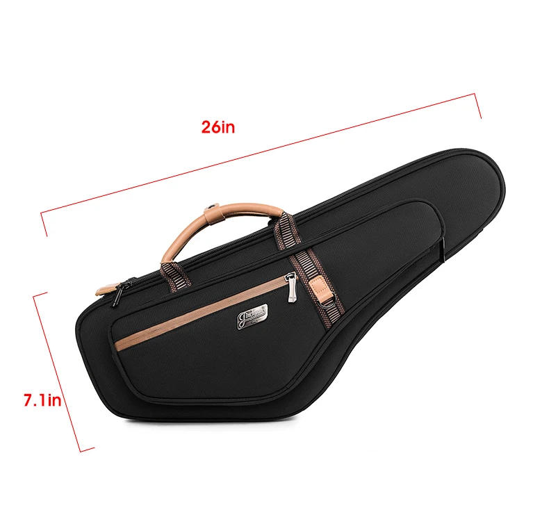 custom waterproof thick soft case with double strap alto saxophone bag