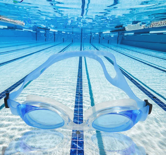 
Promotional adjustable Silicone Swim Goggles with earplug anti fog swimming glasses 