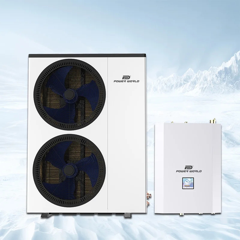 Low climate inverter heat pump high cop  r32 luftwasser wermepumpe split air to water heat pump 12kw