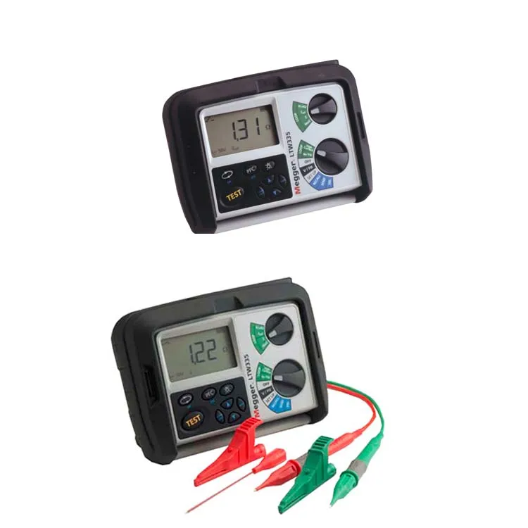 Megger LTW425-EU-BS Loop Impedance Tester (High Resolution) - Two Wire Non Tripping USB Plug Test Lead + unfused Lead Set