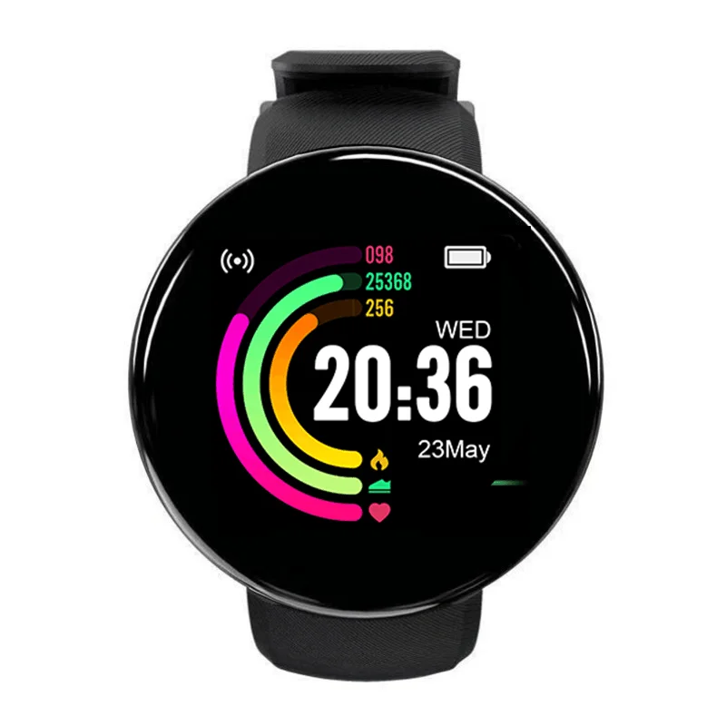 2023 new arrivals 1.44inch D18 round screen Smart Watch Heart Rate Monitor Blood Pressure Blood Oxygen smartwatch for iphone