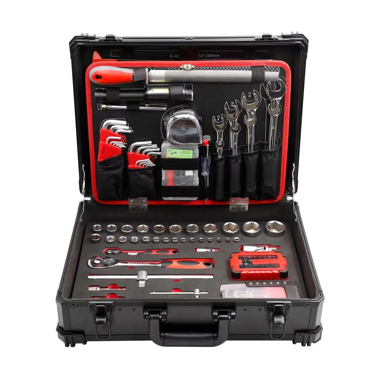 GLARY hand tool case set aluminum tool sets professional box hard storage case kit portable box case set with multi tools