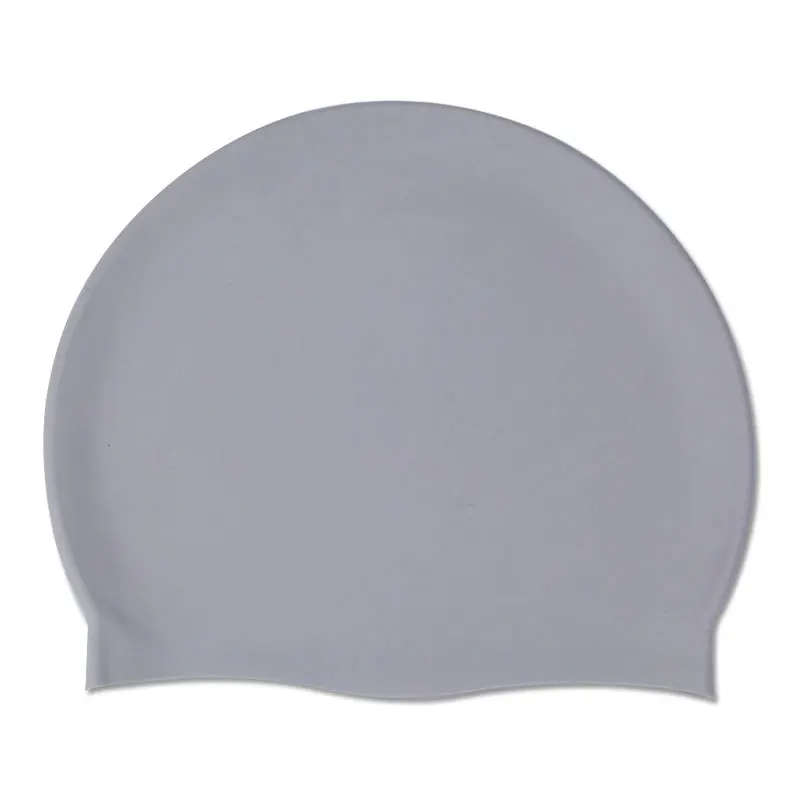 china custom logo kids children waterproof long hair extra large screen printed college silicone swimming caps