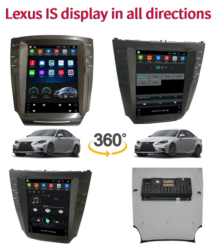 Автомобильный радиоприемник ZOYOSKII Android Gps для Lexus Is Is250 Is300 Is350 с вертикальным экраном в стиле Тесла Мультимедийный проигрыватель навигацией