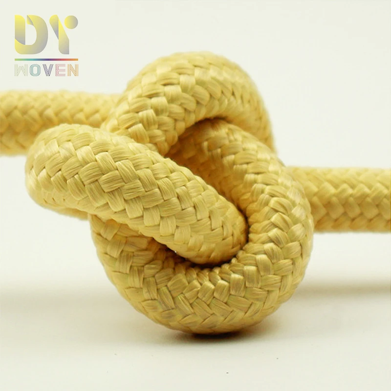 Fireproof High strength 1-18mm Diameter Aramid Rope Kevla Rope
