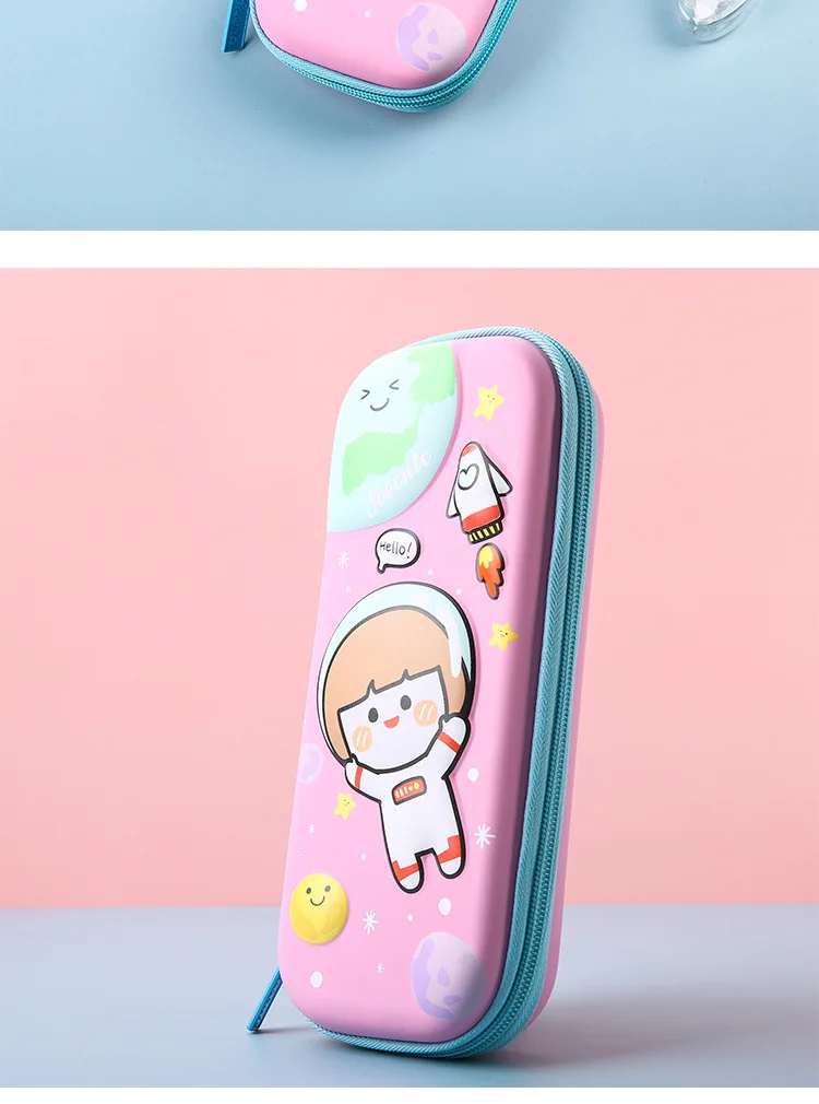 Wholesale 3D pen bag primary school kindergarten cartoon pen box large capacity double-layer boy and girl  pencil box