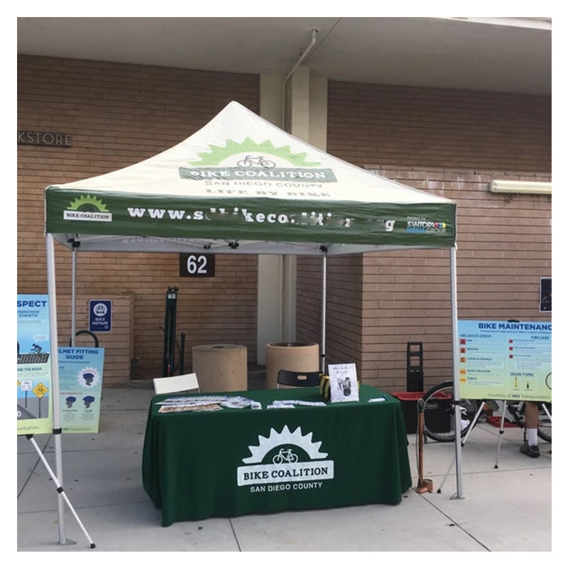 Custom printed 4st 6ft 8ft trade show table throw fitted custom printed standard table cover with Logo for Business Events