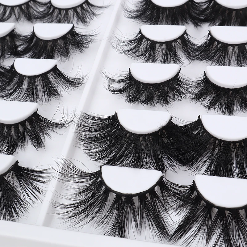 Hollyren Hot Selling Super Fluffy 25mm 20 Pairs 3d Real Mink Eyelashes Vendor With Custom Pack