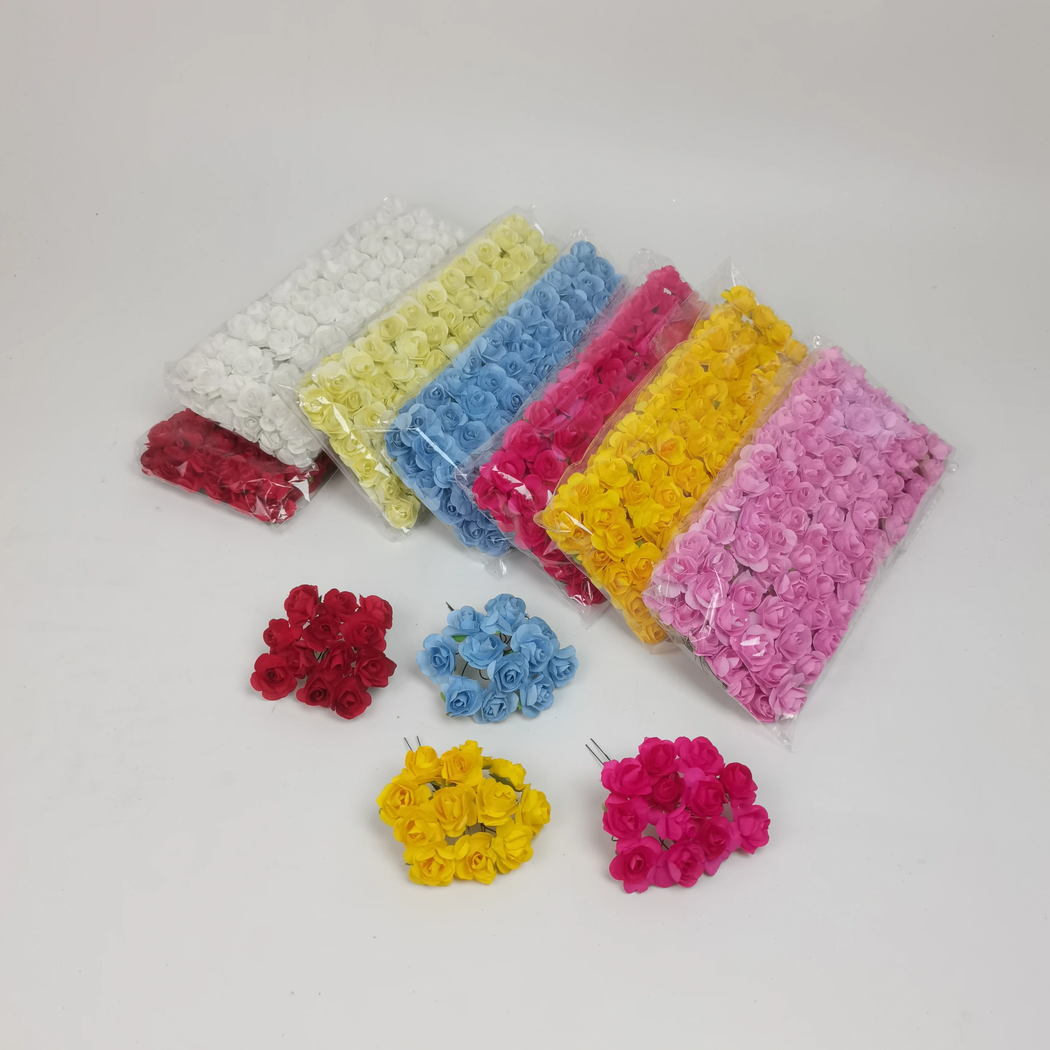 2024 Factory Wholesale price cheap High Quality paper rose artificial rose flowers for wedding decoration