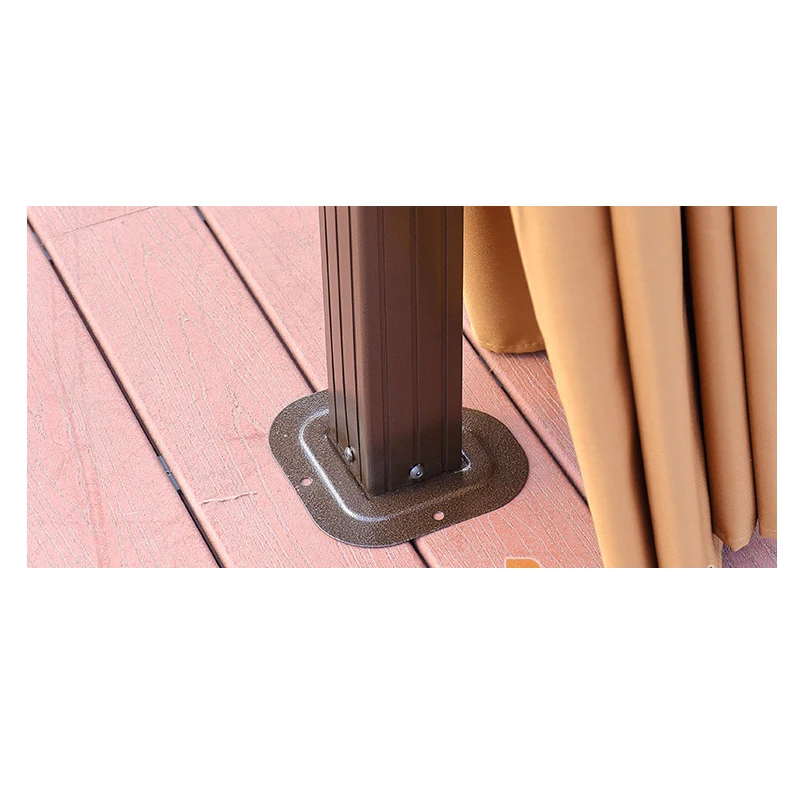 
Outdoor Leisure Patio Garden Iron Gazebo Pavilion with Mosquito Net 