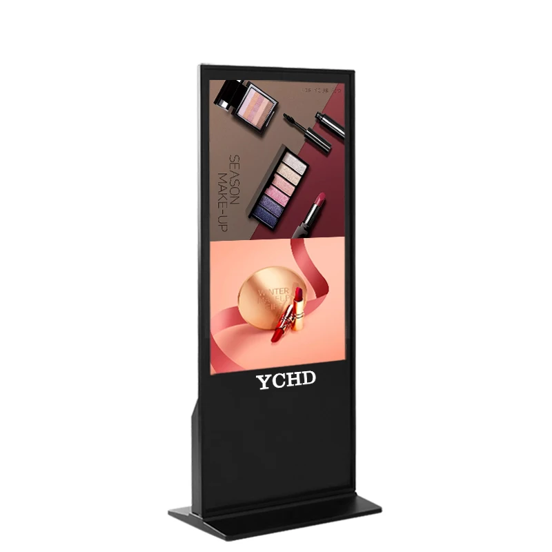 LCD indoor YCHD 65 inch floor standing digital signage kiosk hotel shopping mall