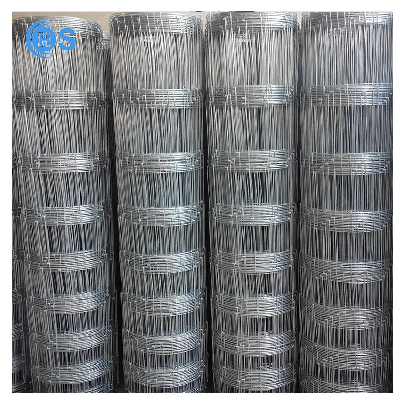 Cheap galvanized woven hinge joint field fence horse cattle grid grassland guard field mesh roll
