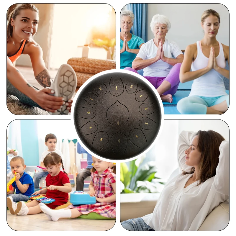 12 inch 13 notes Factory price Superior Quality Easy to Learn For Children Steel Tongue Drum Hand Pan Drum