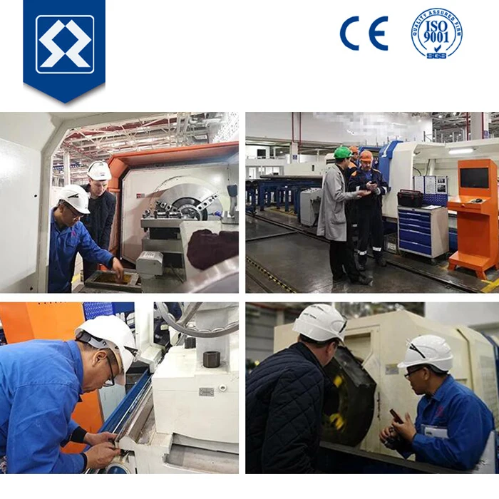 QK1327 CNC both chucks lathe for macroporous hole barstock/ tube cutting machine tool/ pipe machine tool