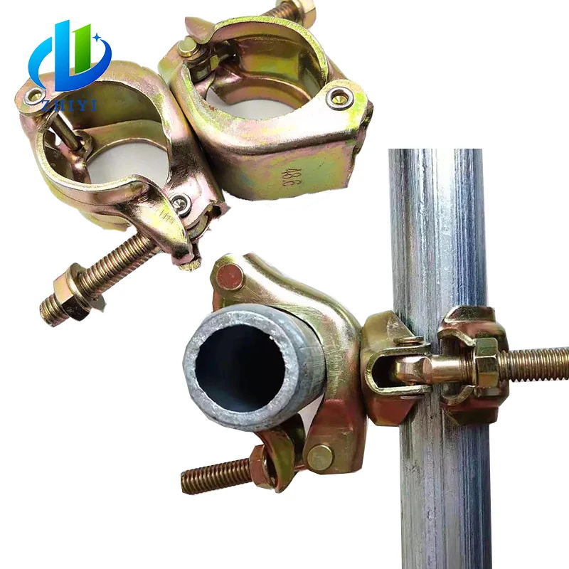 ladder accessories swivel clamp construction double coupler right angle coupler 48.6*48.6mm scaffold builder