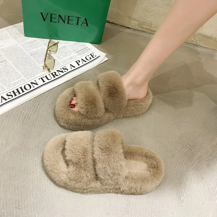Новое поступление, Заводская оптовая продажа, зимние Нескользящие пушистые меховые тапочки, зимние женские тапочки из искусственной овечьей шерсти