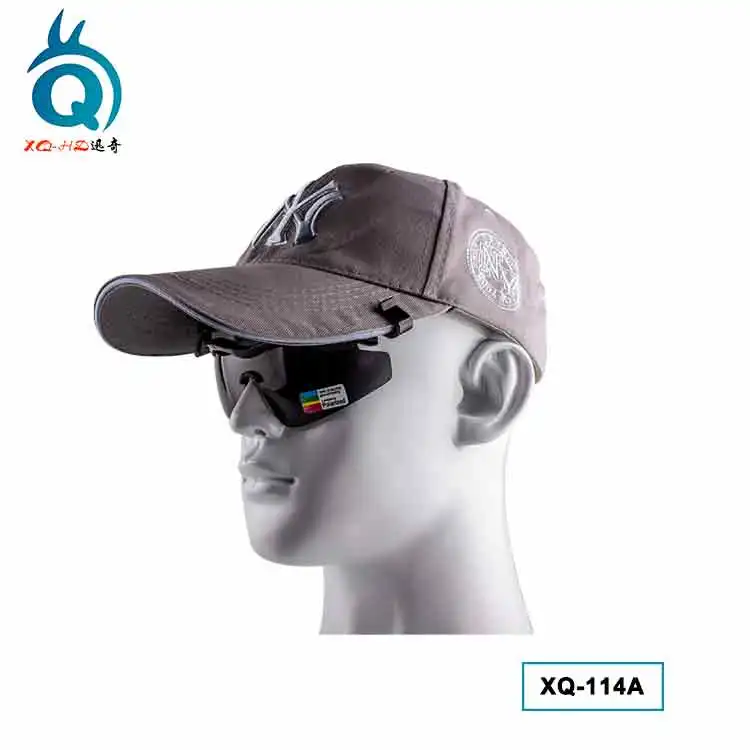 fashion custom sports driving shades cycling HD polarized  fishing cap clip on sunglasses golf glasses