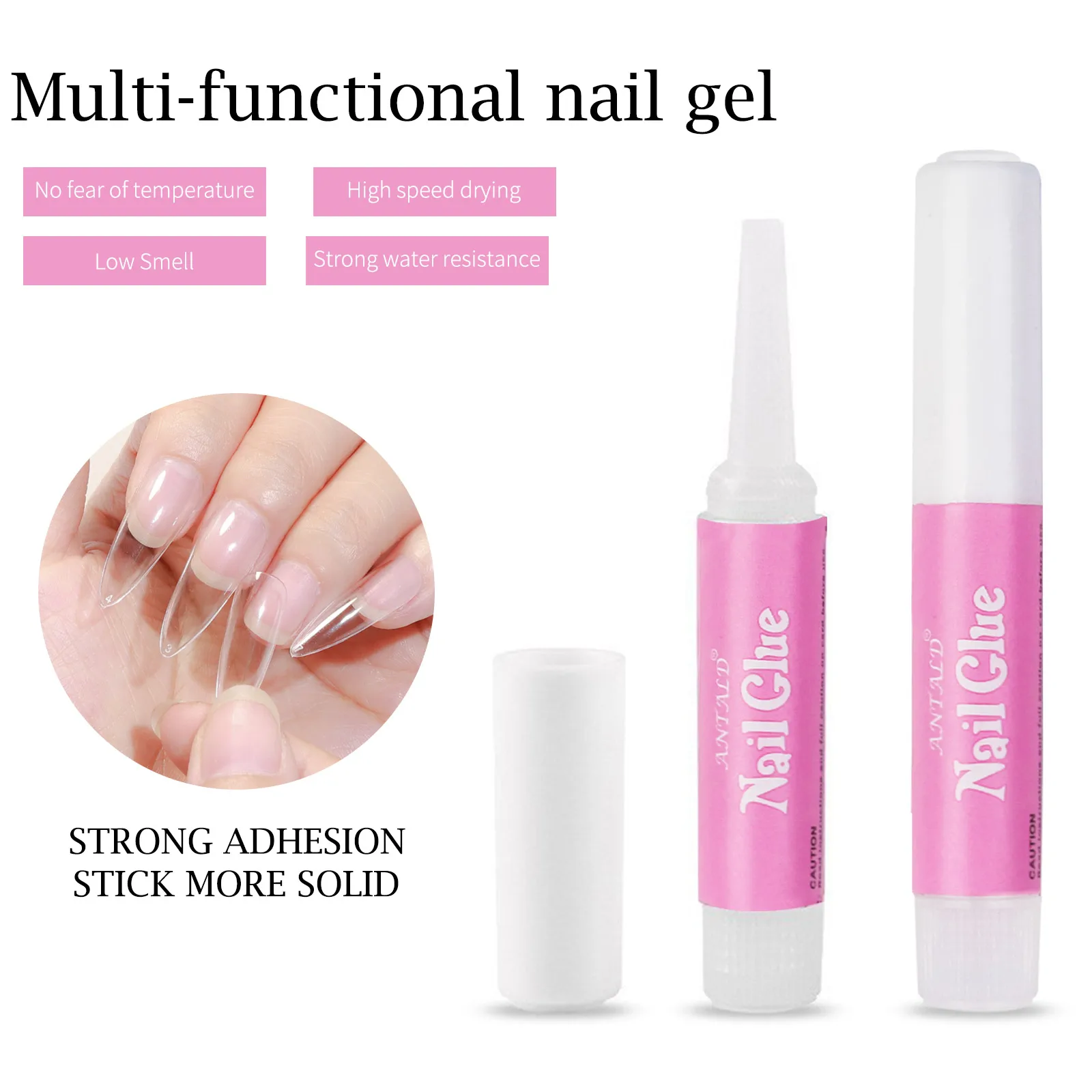 Misscheering 2g/3g/10g Nail Art Glue set For Adhesive Nail Tip Jewelry Accessory tool Nail Art Decoration With Brush