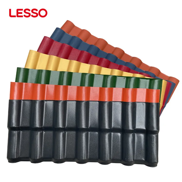 LESSO Building Materials Colorful Roof Sheet Corrosion Resistance ASA Synthetic Resin Roof Tiles