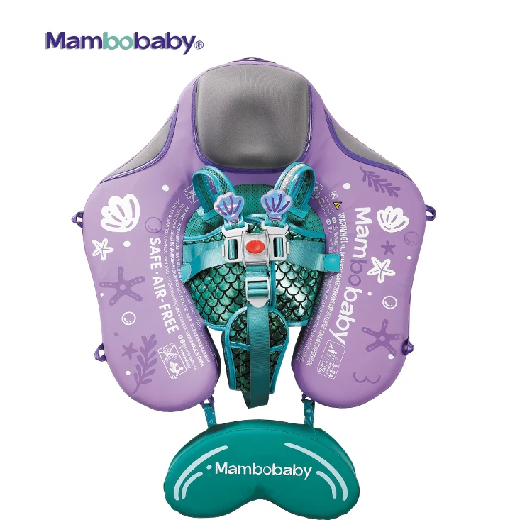 Wholesale Mambobaby Mermaid Summer Water Bathtub Swimming Pool Non Inflatable Chest Float For Baby Kids With Seat