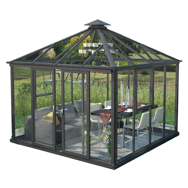 Outdoor Garden Glass Sunroom Conservatory with Aluminium Frame Extrusion Profile Sun Surface Room