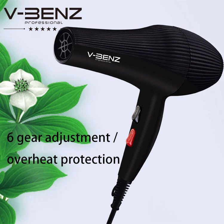 V-BENZ Blue Light Hair Care High Power Hair Dryer Professional Negative Ionic Fast Drying Low Noise Hair Blow Dryer