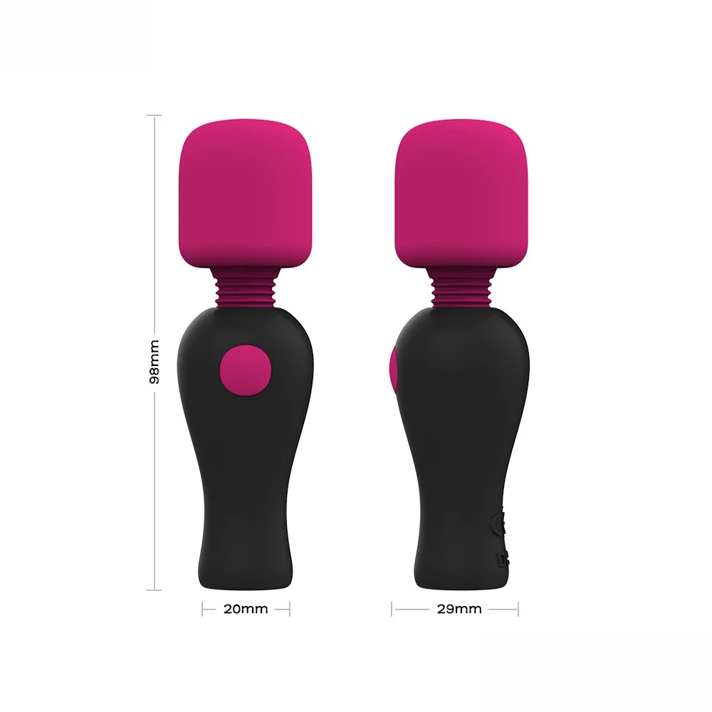 
Hot Selling Silicone USB Reacharge Stong Powerful Handheld Mini Wand Men Women Vibrators Wireless Massager 