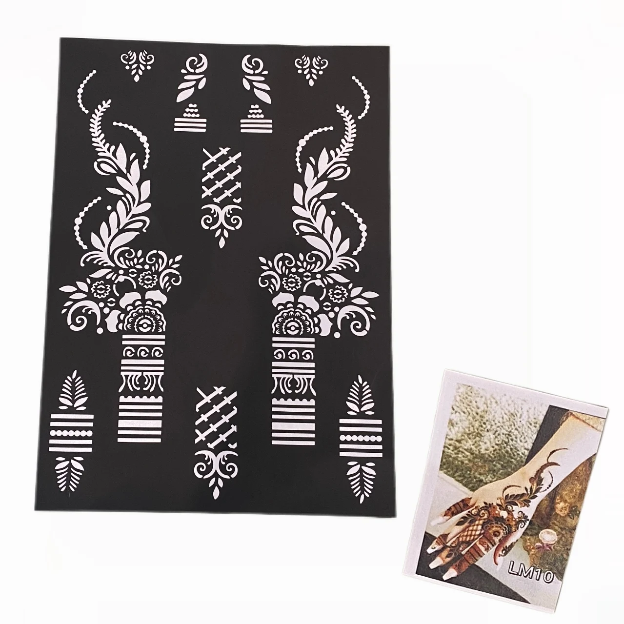 DIY Henna Tattoos Stencils Glitter Tattoo Kit Templates Face Paint Stencils Body Art Henna Stencil Stickers PVC Opp Bag Reusable