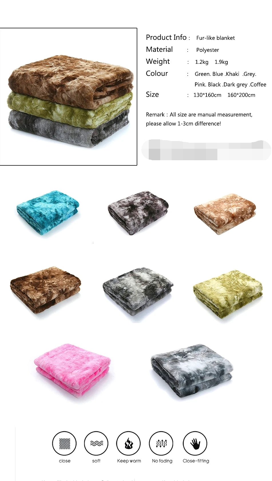 Hot Selling Factory Direct Cheap Thick Warm Tie Dye Plush Sherpa Fleece Safa Bed Throw Blanket
