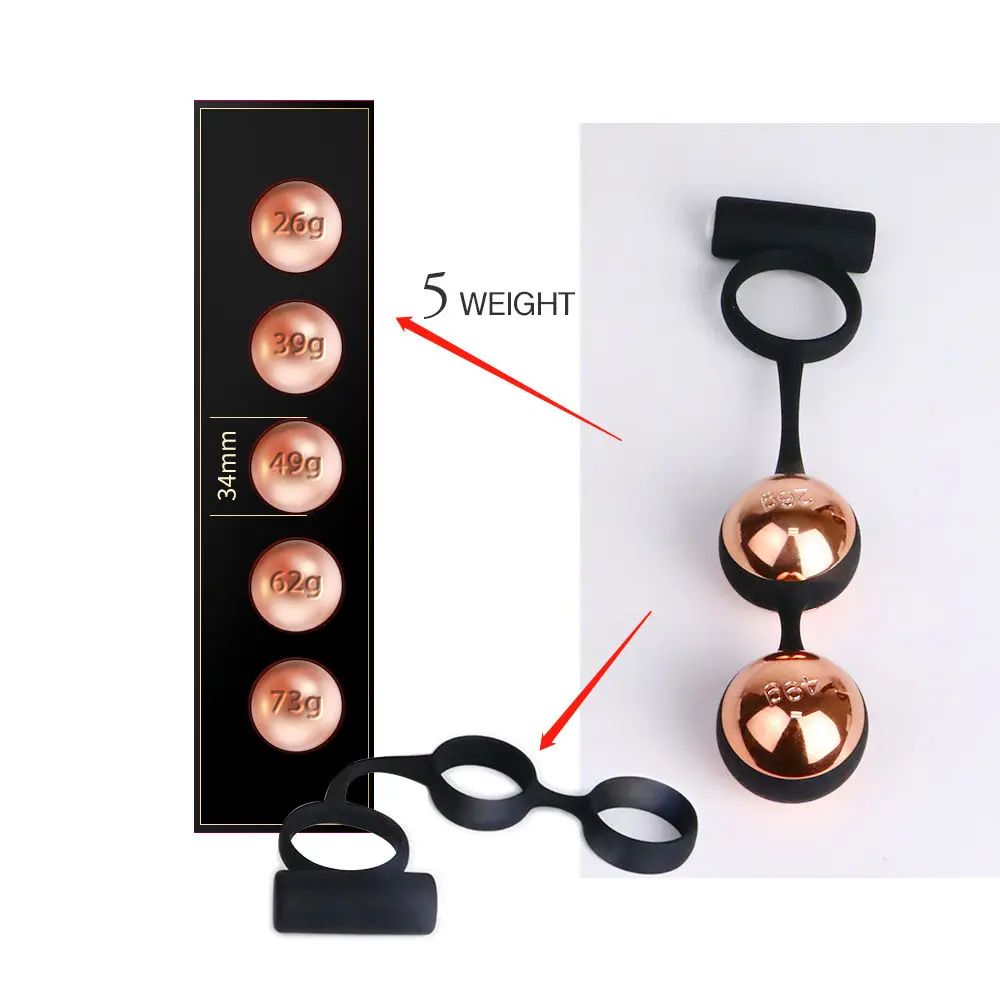 The New Male Training Penis Dumbbell Levator Anus Delay Ejaculation Silicone Metal Penis Erection Ring