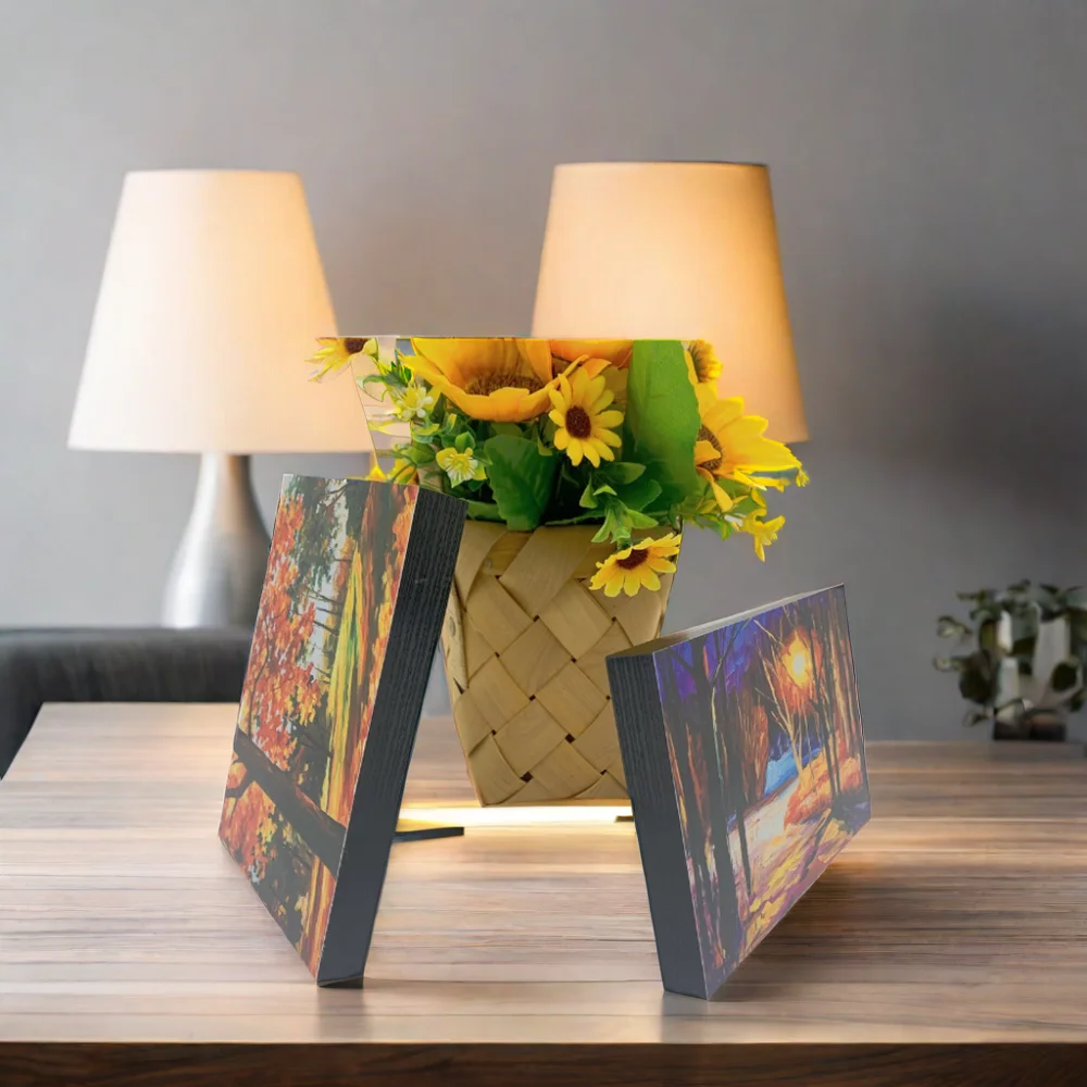 50pcs Pack 7inch Table Top borderless Photo Frame With Adhesive with 1 Hanging Tape