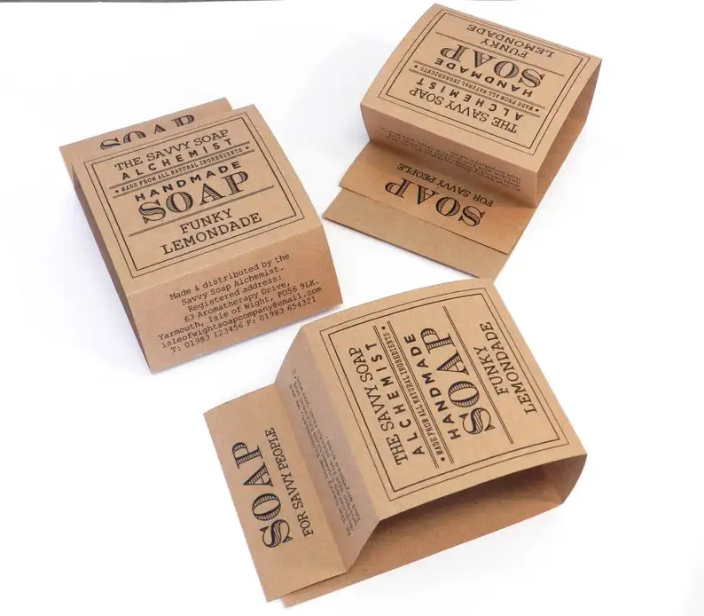 
Brown Kraft Paper Card Custom Ingredient Sticker Soap Packaging label 