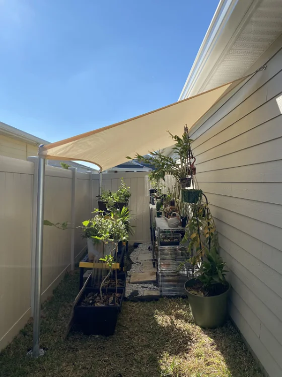 China waterproof dacron Oxford triangular square awning sunshade sail