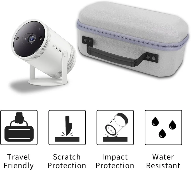 Custom Hard EVA Travel Carrying Case for Samsung The Freestyle Projector 1st / 2nd Gen 2023 and Accessories Storage bag