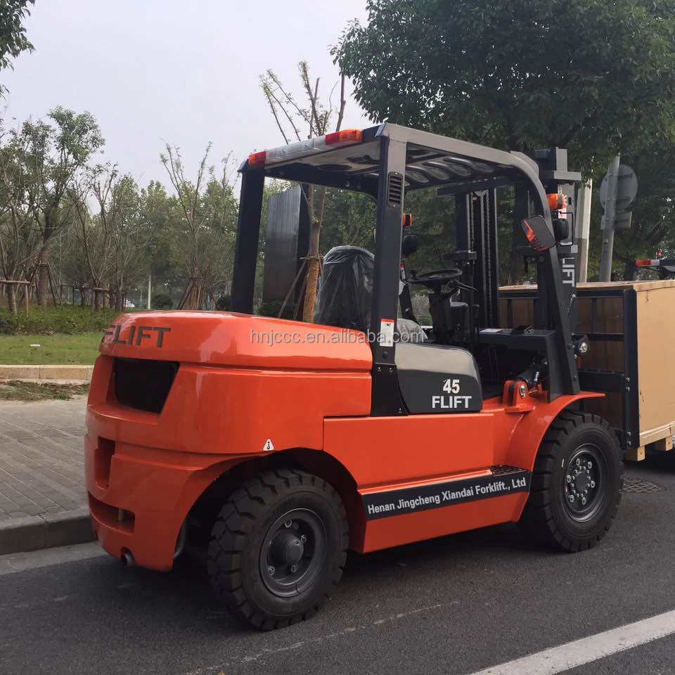 Famous Brand 4.5 Ton G-series Diesel Forklift With 570 mm Front Overhang And Double Air Tires Can Choose