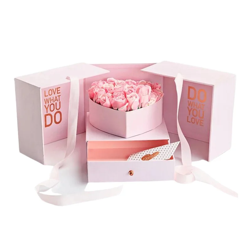 Wholesale Carton Paper Custom Print Floristry Waterproof Cardboard Cap Rose Packaging Square Flower Hat Boxes For Flowers